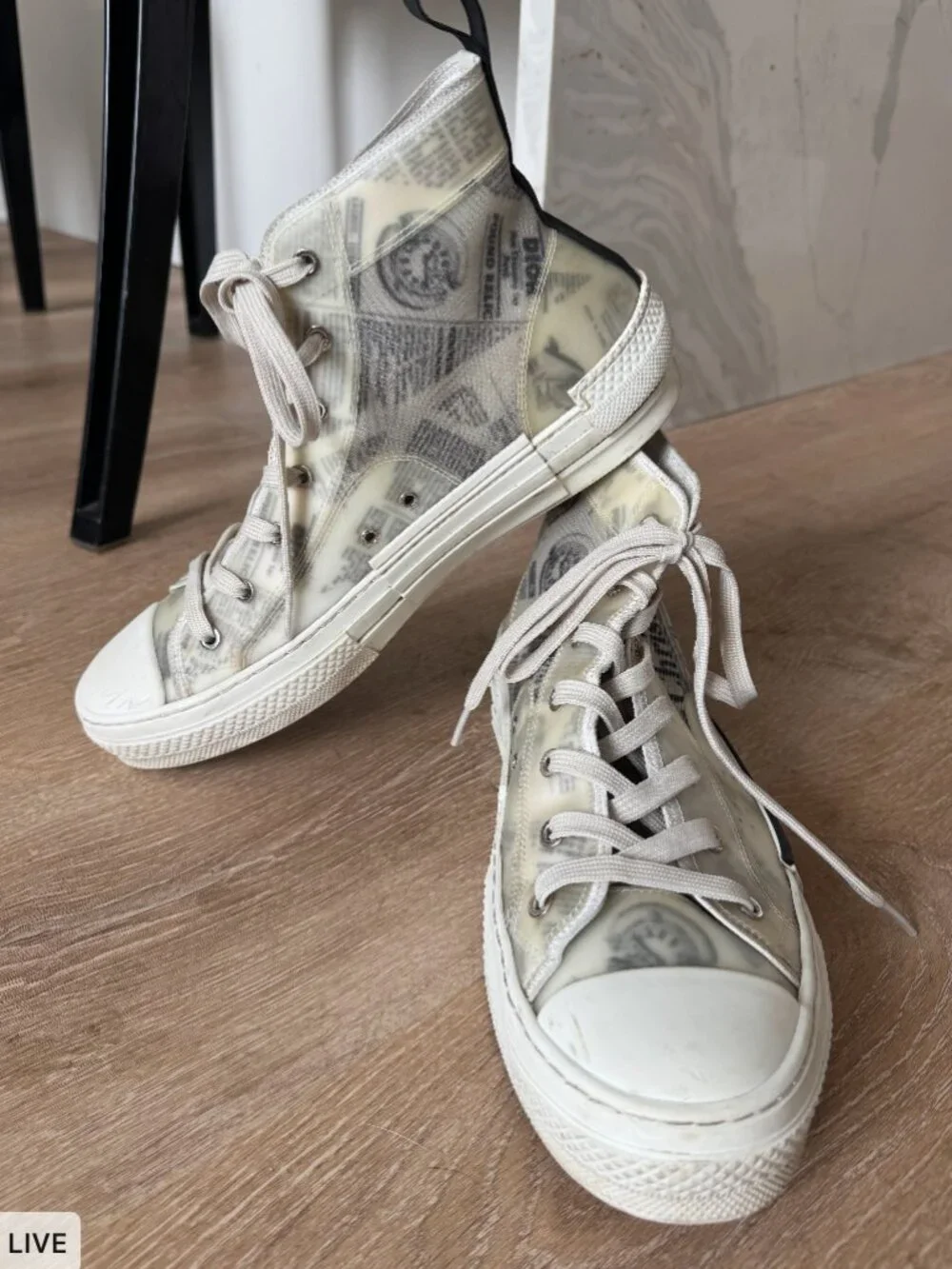 Dior B23 High 'Newsprint' Sneakers